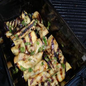 Grilled Eggplant Rolls With Mint and Garlic Dressing_image