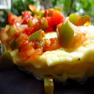 Tortilla De Tomate Eggs With Tomato Topping image
