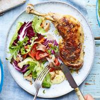 Bread-baked chicken & summer garden salad_image