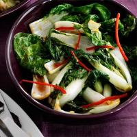Bok choi with oyster sauce & chilli image