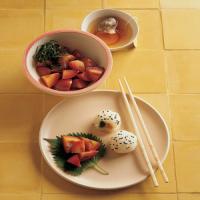 Sticky Rice Balls and Pickled Plums with Shiso image