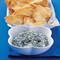 Spinach Dip with Pita Crisps image
