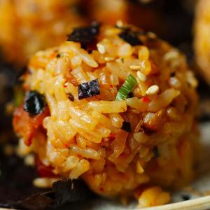 Kimchi Fried Rice Balls Recipe by Tasty_image
