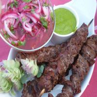 Beef Skewers With Cilantro Chimichurri image