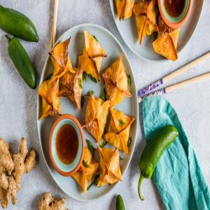 Baked Pot Stickers- Sweet Asian Dipping Sauce - Chicken Egg Roll_image