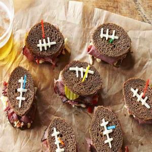 Pastrami Football Finger Sandwiches image
