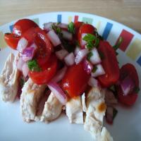 Grilled Chicken With Tomato-Raspberry Salsa_image