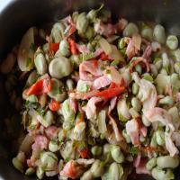 Favas a Portugueasa ( Broad Beans With Bacon and Herbs )_image
