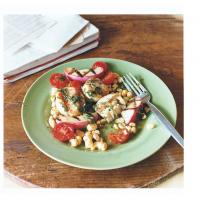 Grilled Scallops and Nectarines with Corn and Tomato Salad image