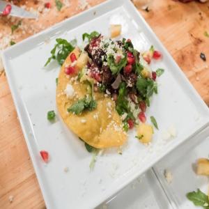 Grilled Marinated Skirt Steak with Poblano Crema and Pomegranate Pico_image