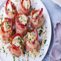 Bacon-Wrapped Scallops With Cream Sauce_image