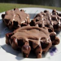 Waffle Iron Cookies With Chocolate Frosting_image