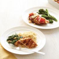 Grilled Chicken with Spinach and Whole-Wheat Couscous image