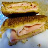 Grilled Ham, Pineapple and Swiss Sandwich image