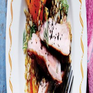 Pork Chops with Carrots and Toasted Buckwheat_image
