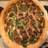 Spinach and Mushroom Quiche With Buttery Crust from Scratch image