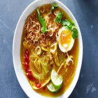 Indonesian Chicken Soup With Noodles, Turmeric and Ginger (Soto Ayam) image