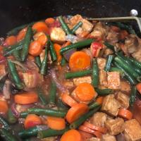 Braised Green Beans with Fried Tofu image