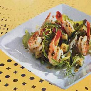 Shrimp Salad with Zucchini and Basil Recipe | Epicurious.com_image