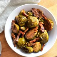 Balsamic Roasted Brussels Sprouts with Bacon image