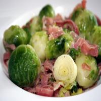 Uncle John's Brussels Sprouts With Prosciutto and Leeks image