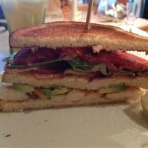 Triple Decker Grilled Shrimp BLT with Avocado and Chipotle Mayo image