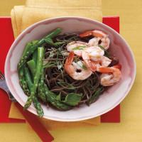 Soba Salad with Asparagus and Shrimp image
