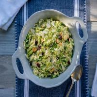Shaved Brussels Sprouts Salad with Poppy Seed Dressing image