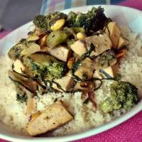 Tofu and Vegetables Stir-Fry with Couscous_image