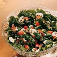 Spinach Salad with Honey-Bacon Dressing_image