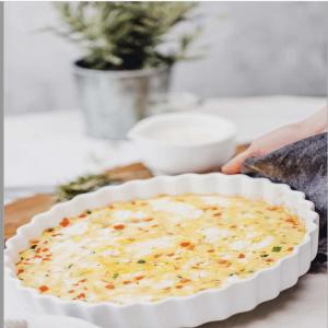 Cottage Cheese Frittata with Cucumber and Radish Dip image