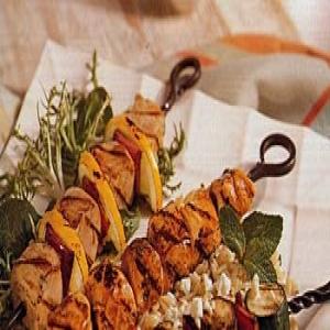 Greek-Style Vegetable Kebabs with Orzo and Feta_image