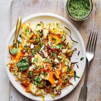 Carrot pilaf with coriander chutney image