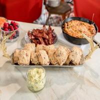 Bacon Cranberry Scones with Citrus Basil Butter_image
