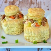 Sausage and Chicken Puff Pastry Shells_image