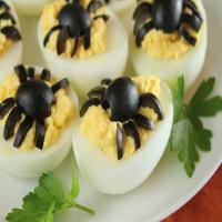 Halloween Spooky Spider Deviled Eggs image