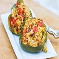 Ground Beef Stuffed Green Bell Peppers With Cheese Recipe - (4.1/5)_image