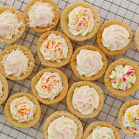 Sugar Cookie Cups with Coconut Buttercream Frosting image