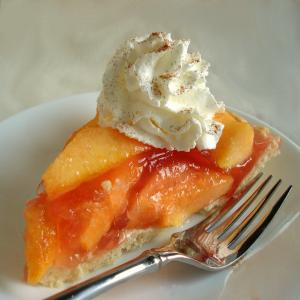 Fresh Peach Pie (No Bake) With Oil Pastry Crust_image