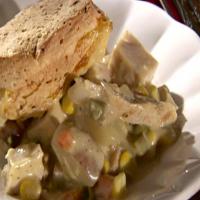 Chicken and Turkey Pot Pie with Pepper Biscuit Topping image