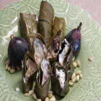 Grape Leaves Stuffed With Goat Cheese & Figs_image