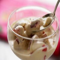 Sour Cream Ice Cream With Brown Sugar Strawberry Swirl image