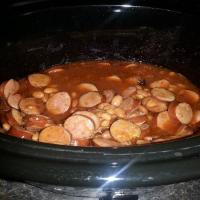 Slow cooked kielbasa sausage_image