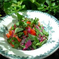 Wild Purslane Salad With Olive Oil and Lemon Dressing image
