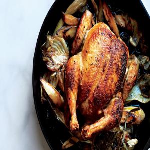 Pan-Raosted Chicken with Fennel, Parsnips & Scallions Recipe - (4.6/5) image