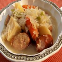Sweet and Sour Sauerkraut Kielbasa Stew image