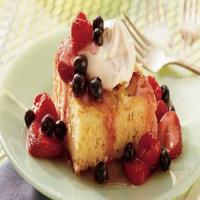Almond Shortcake with Triple-Berry Sauce_image
