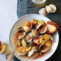 Littleneck Clams with New Potatoes and Spring Onions image