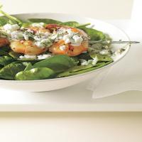 Shrimp Skewers with Tzatziki, Spinach, and Feta_image