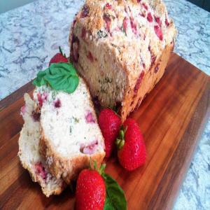Strawberry Beer Bread with Fresh Basil_image